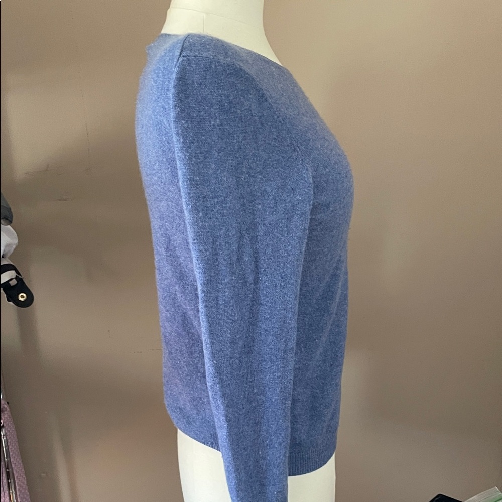 Charter club cashmere Crewneck Sweater in Heathered Blue - Picture 4 of 5